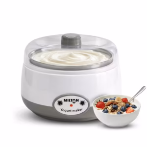 Milton Turbo Electric Yogurt Maker Machine, Automatic One-Touch Operation, Thick & Creamy Curd and Yogurt Maker for Home, Energy Efficient, Easy to Use, White